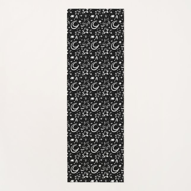 Tapis De Yoga Étoiles et lunes. (Devant)