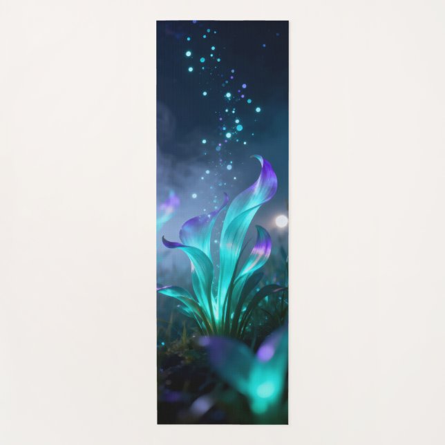 Tapis De Yoga étrange prairie de plantes brillants (Devant)