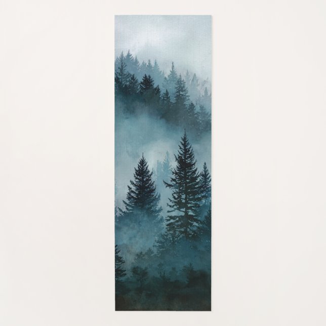 Tapis de Yoga Évasion de Pin Tranquille (Devant)