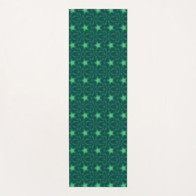 Tapis De Yoga exercice de l'étoile verte émeraude (Devant)