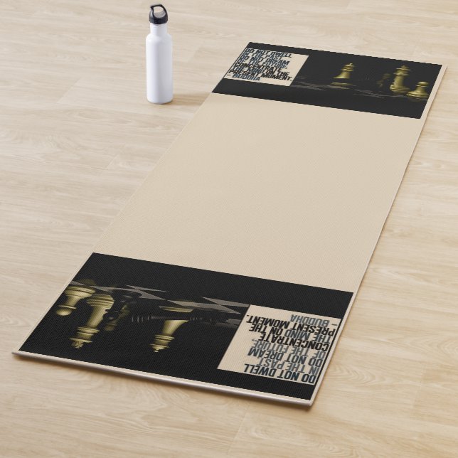 Tapis de Yoga Exercice Jeu d'Échecs & Citation de  (En situation)