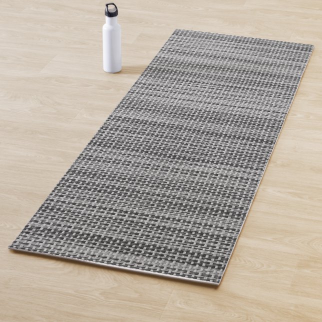 Tapis De Yoga Faux Grey Tissu Tissu Design moderne Yoga Mat (En situation)