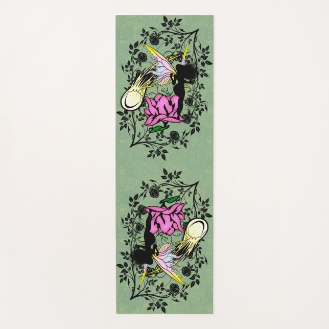 Tapis De Yoga Fée de l'ombre de rose (Devant)