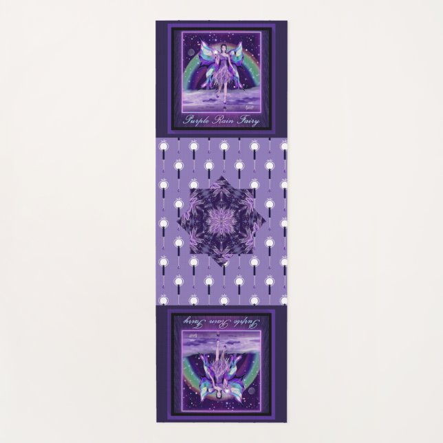 Tapis De Yoga Fée de pluie violette (Devant)