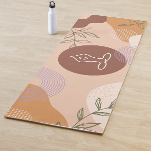 Tapis De Yoga Feminine Abstraite Boho moderne