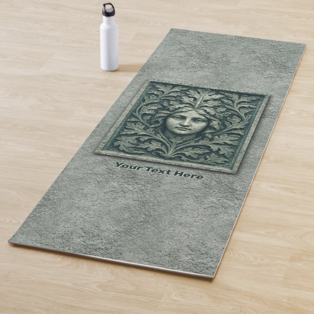 Tapis De Yoga Femme verte - Pierre (En situation)