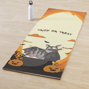 Tapis De Yoga Fête Chauve-souris Halloween Mignonne et Effrayant