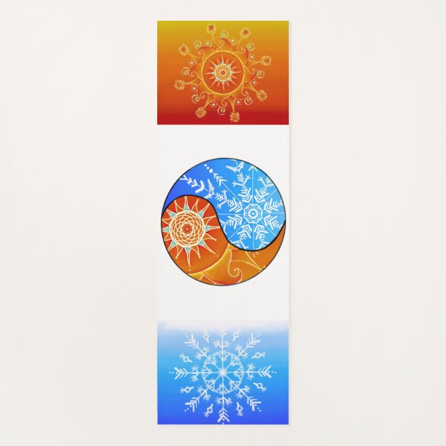 Tapis De Yoga Feu et glace (Devant)