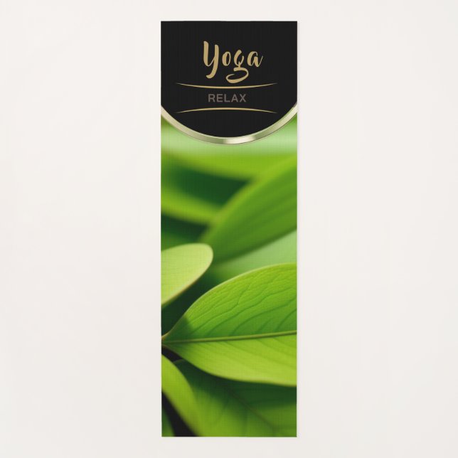 Tapis De Yoga Feuille de jardin verte - Yoga Mat (Devant)