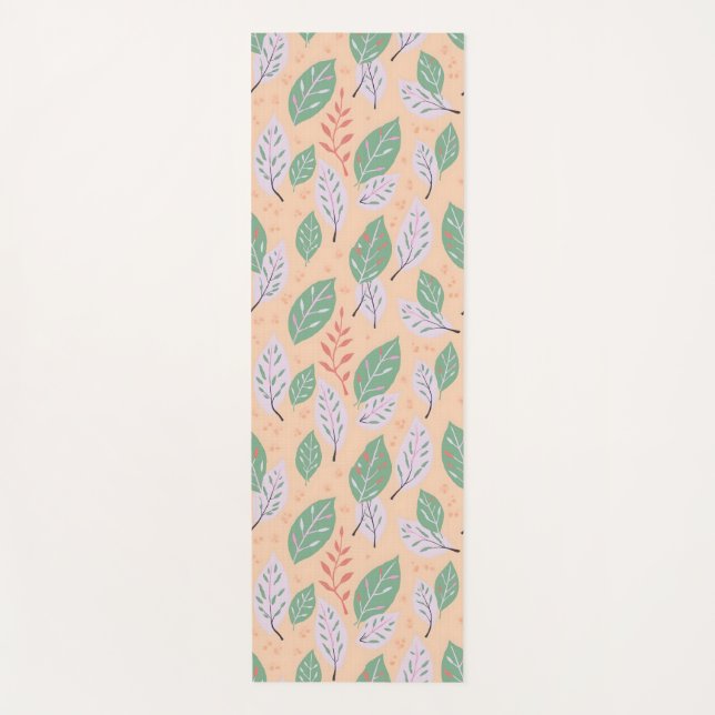 Tapis De Yoga Feuilles à la dérive (Devant)