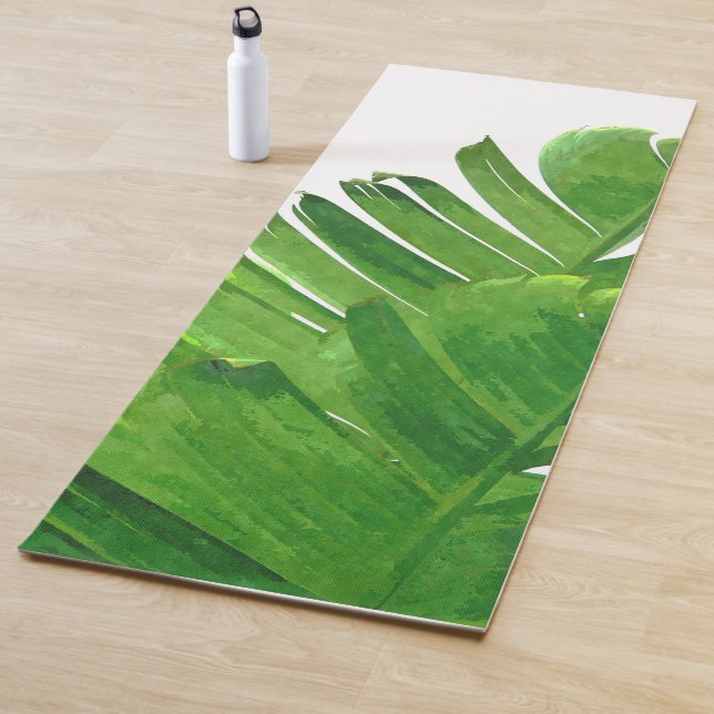 Tapis De Yoga Feuilles de bananes vertes (En situation)