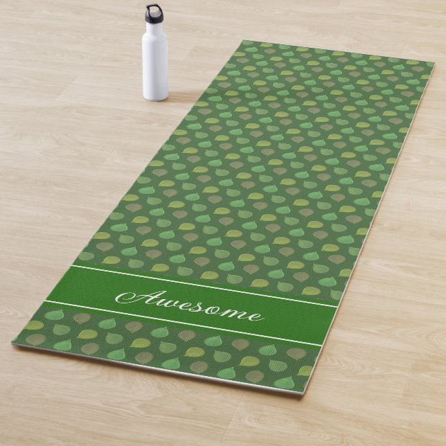 Tapis De Yoga Feuilles de Jade Tree personnalisés sur le Yoga Ma (En situation)