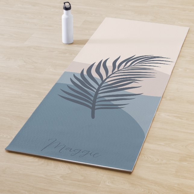 Tapis De Yoga Feuilles Palm de nom personnalisé (En situation)