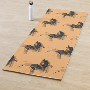 Tapis De Yoga Figure Unicorne numérique - Couleur Arrière - plan