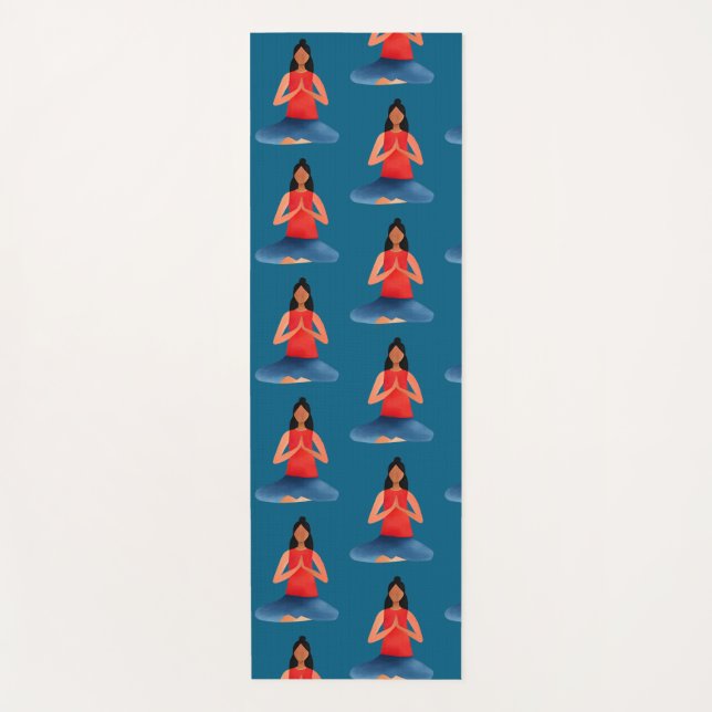 Tapis De Yoga Fille de yoga Méditation Namaste  (Devant)