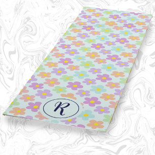 Tapis De Yoga Fille Florale Avec Fleurs De Faisée Rétro bleu Sal