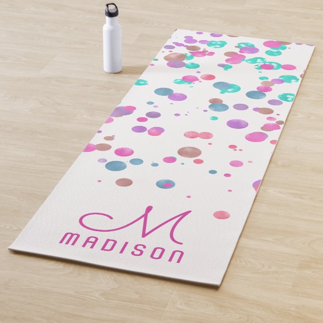 Tapis De Yoga Fille Sirène Parties scintillant & Foil Confetti M (En situation)