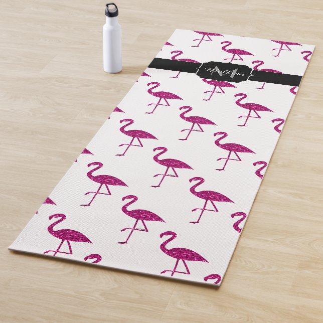 Tapis De Yoga Flamant flamand rose parties scintillant scintilla (En situation)