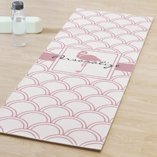 Tapis De Yoga Flamant rose rose rosé Art déco