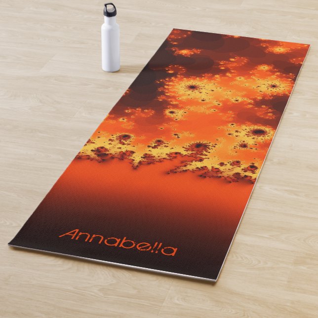 Tapis De Yoga Flamme solaire fractale Yoga Mat (En situation)