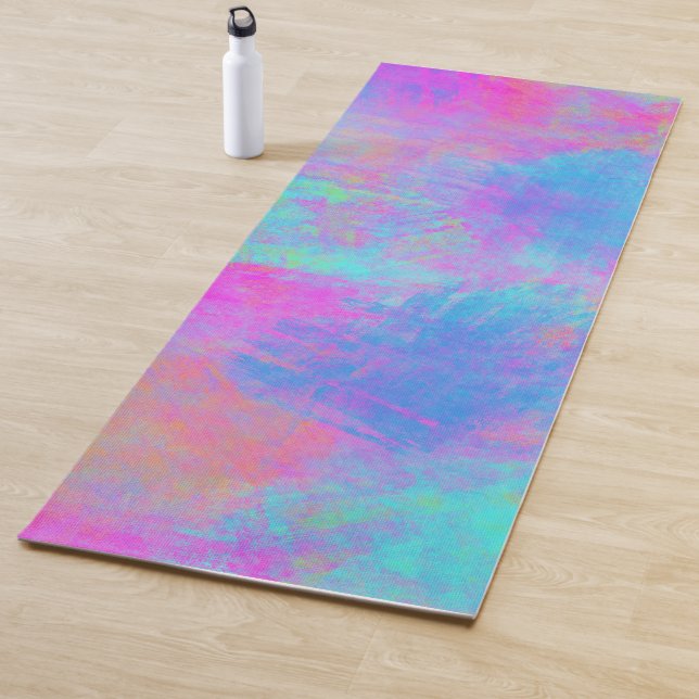 Tapis De Yoga Flashs multicolores lumineux (En situation)
