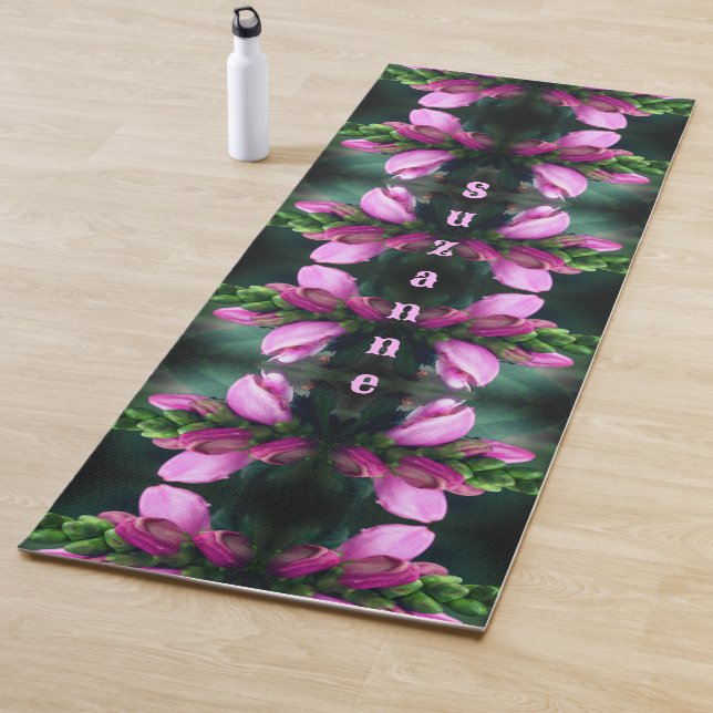 Tapis De Yoga Fleur à tête rose Abstraite personnalisée (En situation)