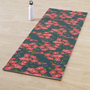 Tapis De Yoga Fleur bleu marine Meadow