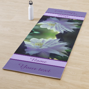 Tapis De Yoga Fleur Clematis Nichée Dans Trellis Personnalisée