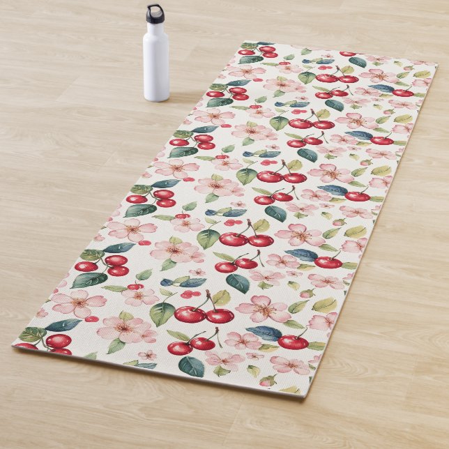 Tapis de Yoga Fleur de Cerisier (En situation)