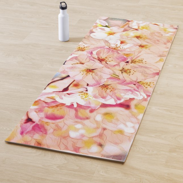 Tapis De Yoga Fleur de cerisier japonaise (En situation)