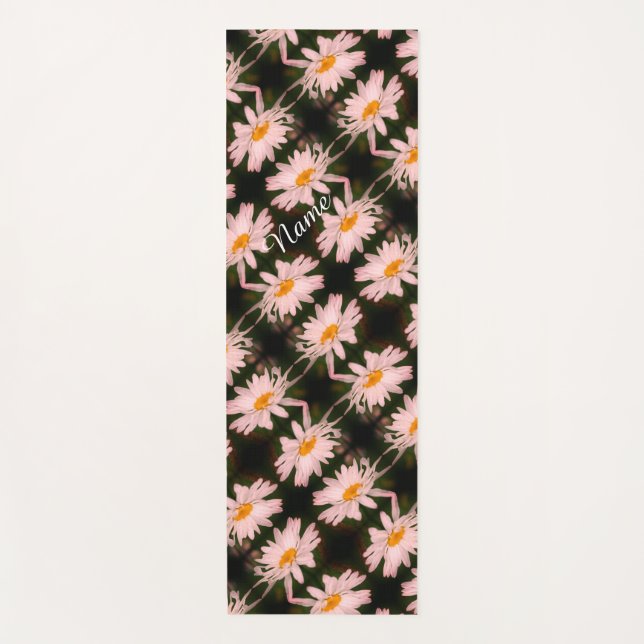 Tapis De Yoga Fleur de marguerite blanche Motif Abstrait personn (Devant)