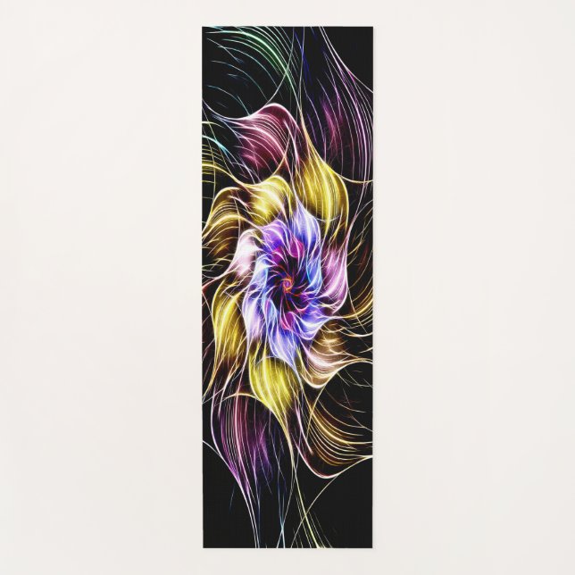 Tapis De Yoga fleur fractale (Devant)