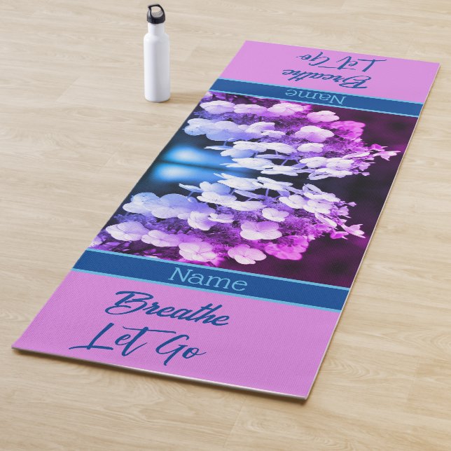 Tapis De Yoga Fleur Lacecap Hydrangea Personnalisée (En situation)