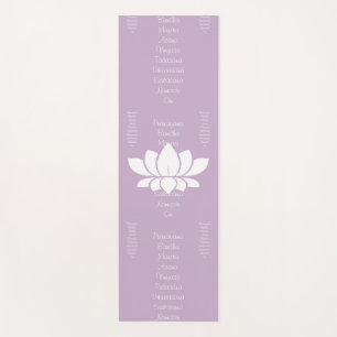 Tapis De Yoga Fleur Lotus Blanche & Mots Yoga