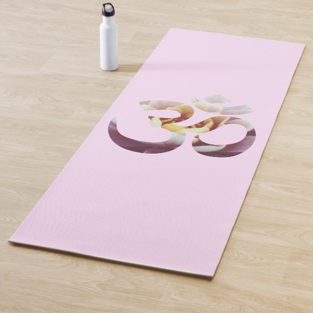 Tapis De Yoga Fleur rose Lotus Om Mantra Yoga Mat Méditation (En situation)