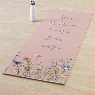 Tapis De Yoga Fleur sauvage aquarelle colorée