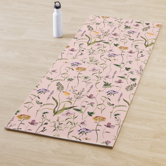 Tapis De Yoga Fleur sauvage Jardin motifs floraux (En situation)