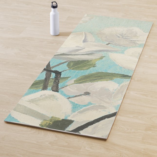 Tapis De Yoga Fleurs blanches des sud (En situation)