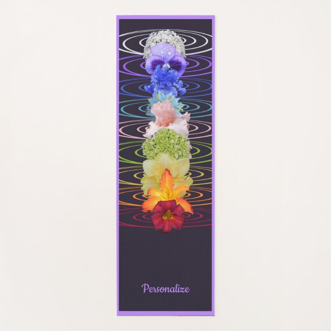 Tapis De Yoga Fleurs Chakra pour Méditation Zen Yoga Namaste (Devant)