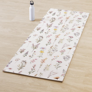 Tapis De Yoga Fleurs colorées, Fleurs sauvages, Fleurs de Jardin