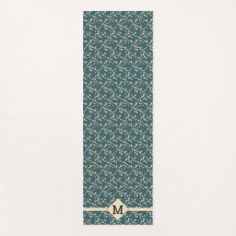 Fleurs de cerisier Turquoise + initial