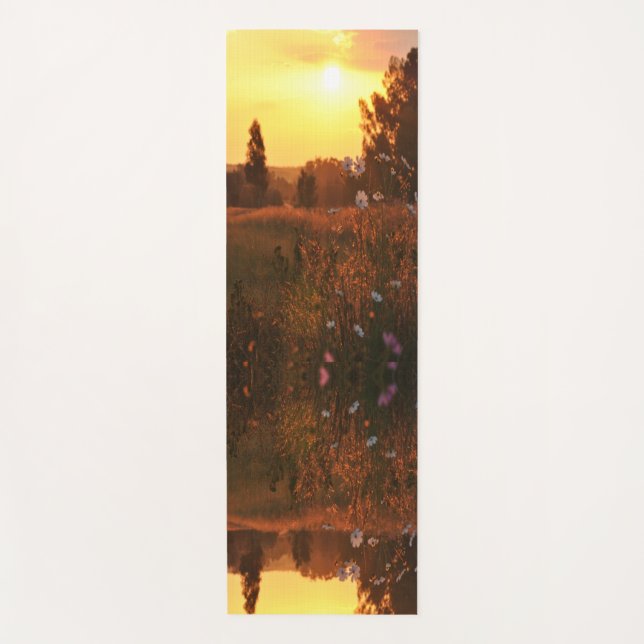 Tapis De Yoga Fleurs de cosmos au coucher du soleil  (Devant)