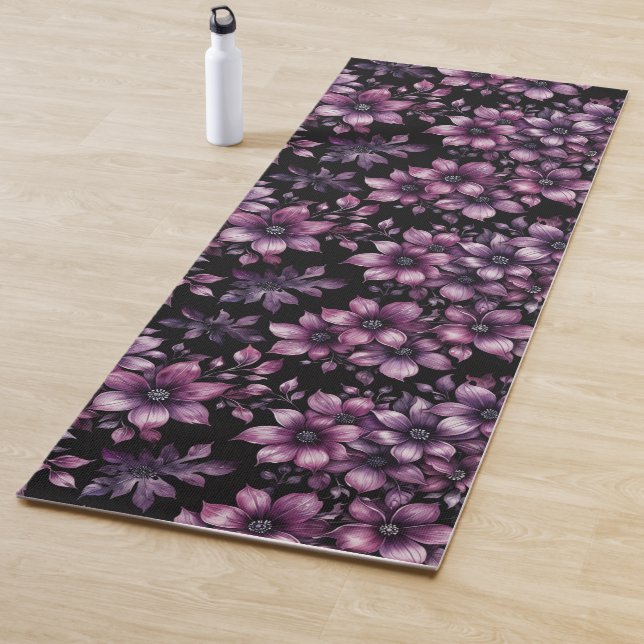 Tapis de Yoga Fleurs de Luxe – Conception de Fitne (En situation)