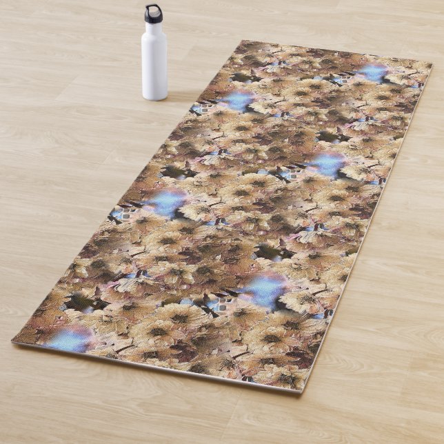 Tapis De Yoga Fleurs de printemps Art Motif nature (En situation)