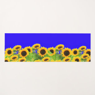 Tapis De Yoga Fleurs de soleil - Liberté Ukraine Paix drapeau uk