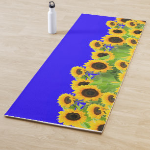 Tapis De Yoga Fleurs de soleil - Liberté Ukraine Paix drapeau uk