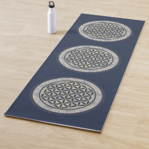 Tapis De Yoga FLEURS DE VIE - Symbole de géométrie sacrée Art 1