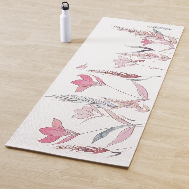 Tapis De Yoga Fleurs d'eau (En situation)