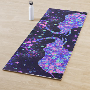 Tapis De Yoga Fleurs d'éléphants - Ajoutez votre photo / texte /