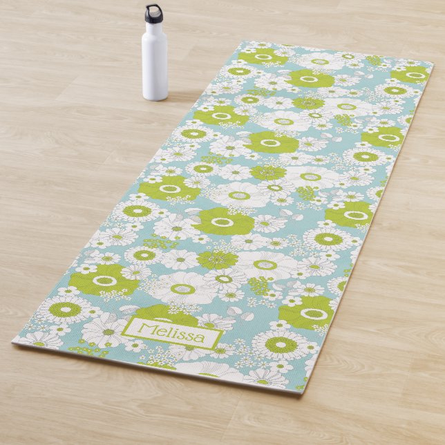 Tapis de Yoga Fleurs Jolies (En situation)